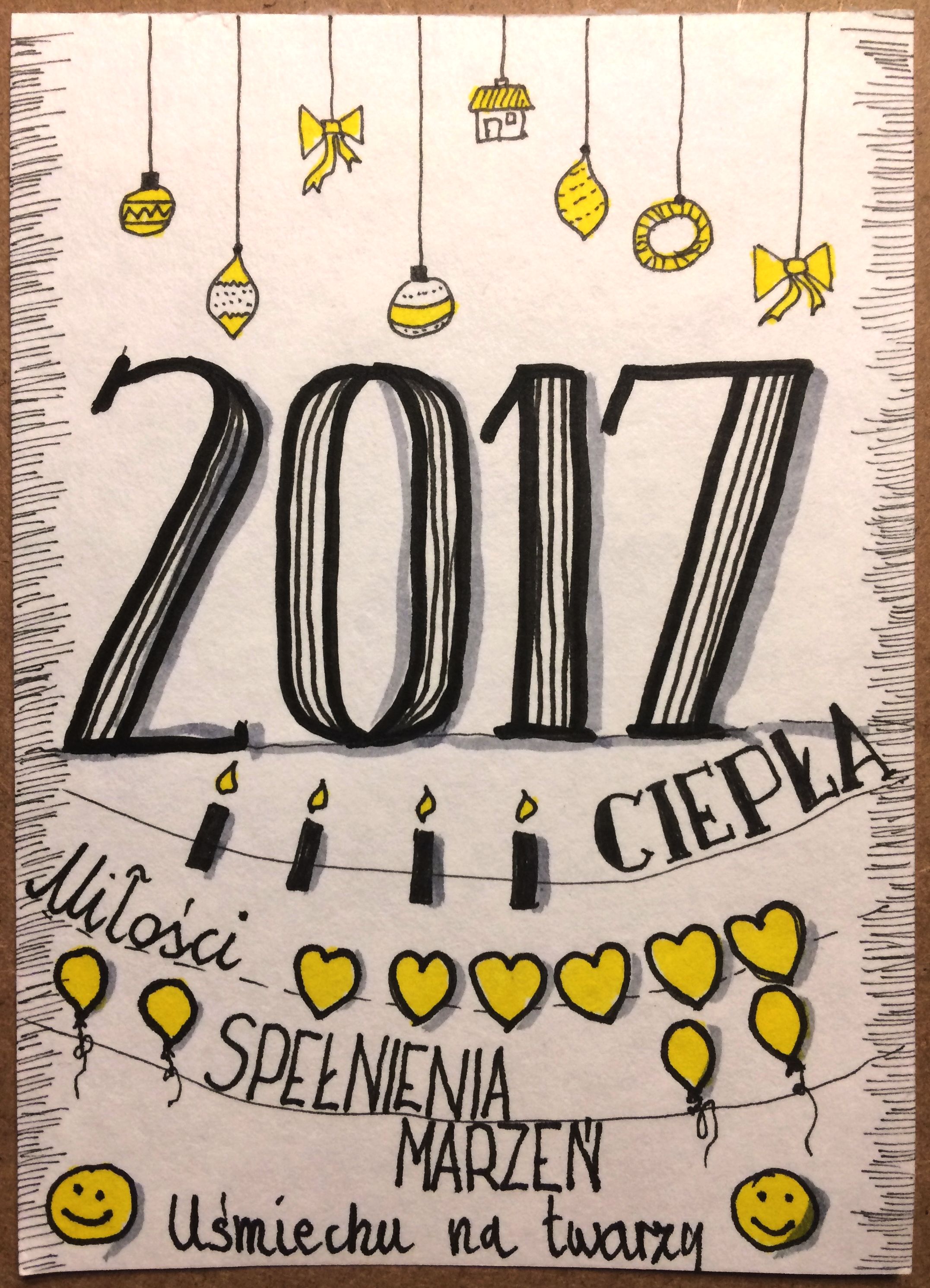 Życzenia noworoczne 2017 sketchnoting